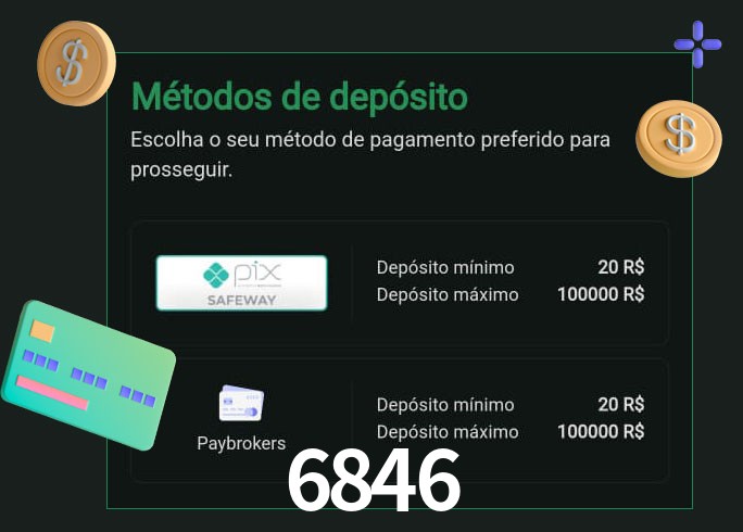 O cassino 6846 oferece uma grande variedade de métodos de pagamento